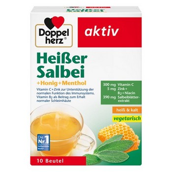 DOPPELHERZ heißer Salbei+Honig+Menthol Granulat